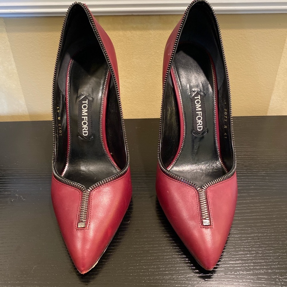 Tom Ford Zipper-Trim Leather 105mm